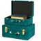 Vintiquewise Decorative Tufted Velvet Suitcase Treasure Chest, Green, PK 2 QI003982_GN - alternate 1